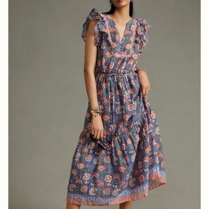 Velvet by Graham & Spencer Rosalia print dress small